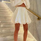Office Lady Elegant Female Casual  Satin Mini Skirt Women Korean Fashion High Waist A-line Vintage White Balloon Skirt