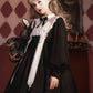 Contract Color Lolita Dress for Women Gothic Style Dark Girl Japanese Retro Op Dress Autumn and Winter Long Sleeve Black Dress