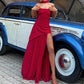 Casual Mesh Patchwork Women's Long Dress Fashion Strapless Split Banquet Dress 2025 Spring Summer Elegant Solid Holiday Dresses