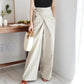 Korean Chic Style 2024 Solid Color High-waisted Women's Casual Fashionable Trousers 6 Colors In Stock