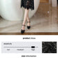 Women's French Noble Elegant Prom Dresses Black Lace Sheer Perspective Diamond High Waist Fishtail Robe Party Banquet Vestidos