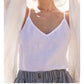 Pure Color Cotton Linen Sleeveless V-Neck Women's Tank Top Loose Fit Simple Style Outerwear Casual Comfortable Vest