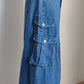 American Style Elastic Waist Denim Workwear Casual Long Dress Skirt New Arrival Women's Clothing European And American Crossbody