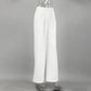 Light Luxury White Women Wide Leg Pants Spring and Autumn Temperament Versatile Commuting Leisure High Waist Straight Leg Pants
