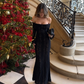 Oligai Winter Lace Long Sleeve Evening Party Dresses Women 2025 Black Sexy Elegant Maxi Dress Fashion Long Wedding Guest Dress