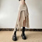 Zoki Sexy Irregular Y2K Skirts Women Vintage American High Waist Slim Slit Long Skirt Casual Lady Streetwear Retro Summer Skirts