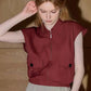 VIMLY Women's Commuter Vest Coat 2025 Summer Simple Fashion Sleeveless Zipper Lapel Neck Vest Coat Female Casual Short Waistcoat
