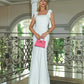 Fashionable Square Collar Butterfly Knot Shoulder Strap Slim Fit Long Dress Cross-Border Women's Spring New Arrival Gown