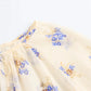 PB&ZA Women's Blouse Off - the - Shoulder Design with Floral Print Puff Sleeves and Front Button - down for a Feminine Look