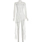 2025 Y2k Aesthetic Irregular Ruffled Dress Sexy Backless Harajuku Pleated Dresses Streetwear Sleeveless Bodycon Vestido De Mujer