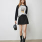 TOYOUTH Women Mini Skirt Pants 2024 Autumn New High Waisted A Line Suit Pants Skirt