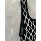 Women's Blue or Black Geometric Jacquard Sleeveless Dress Autumn New Sweet Ladies Slim High-Waisted A-Line Short Robe 5240164
