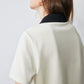 TOYOUTH Women Contrasting Colors POLO Collar T-shirt 2025 Summer New Short Sleeved Top