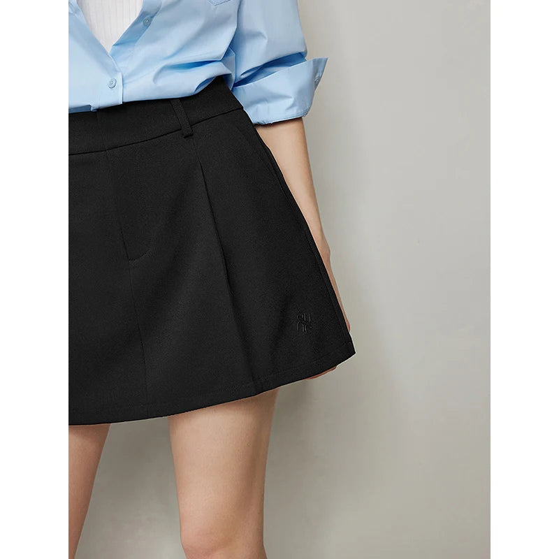 TOYOUTH Women Mini Skirt Pants 2024 Autumn New High Waisted A Line Suit Pants Skirt