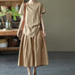 Max LuLu Japan Style Summer Streetwear Fashion Women Khaki A-Line Skirts Ladies Elastic Casual Long Skirt Girls Vintage Clothes