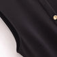 TRAF Women's Black Dress Summer 2025 Sleeveless Elegant Formal Dresses For Women Belt Vest Long Dress Button Casual Dresses