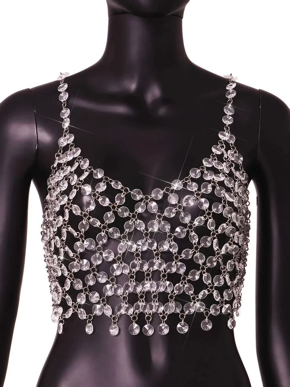 2024 New Sexy Jewelry Splicing Open-Back Vest Z20275 Fast Selling Cross-Border E-commerce Amazon Product From China