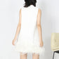 TWOTWINSTYLE Feather Fur Dress For Women O Neck Sleeveless Loose Tassel A Line Dresses Female Streetwear 2022 Summer Fashion New