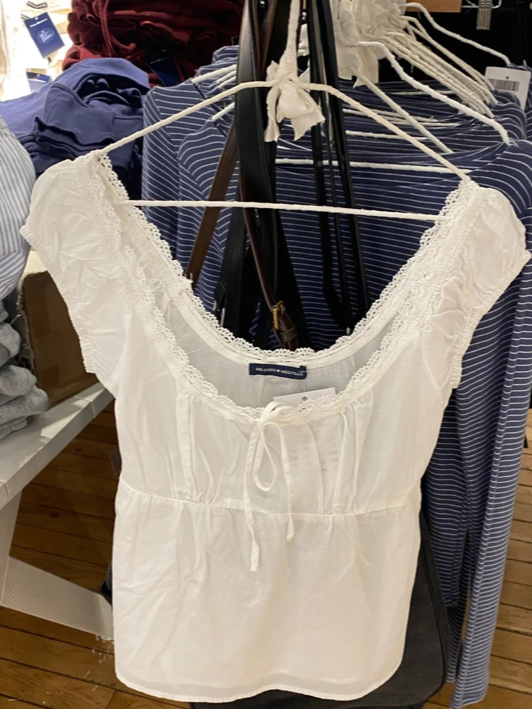 2024 New White Lace Tied Square Neck Summer T-shirts Chic Elegant Short Sleeve Tee Cotton Y2K Street Casual Bow Tie-up Top Women