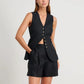 Wolfeel Cotton linen Chic Casual Vest Shorts Set Women's Fashion Commuter Sleeveless Tank Top Loose Shorts Suits Summer New