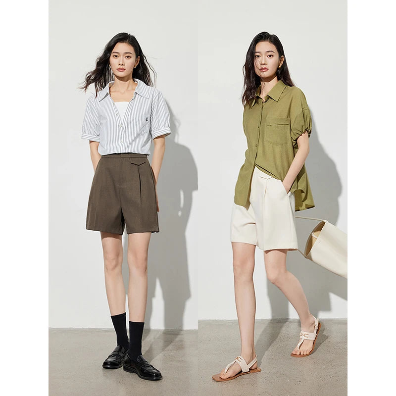 TOYOUTH Women Shorts 2024 Summer Versatile Casual Pants