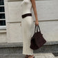 Tossy Sleeveless Knitwear Turtleneck Long Dress Female Slim Elegant Fashion Autumn 2023 Ribbed Knit Dress For Women Maxi Dress