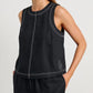 Wolfeel Cotton Linen Vest  Wide Leg Long Pants Set Women's Pants Sleeveless Top Casual Suit 2025 Spring Summer New Pant Sets