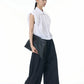 2024 Summer New Plus Size Women's Loose Fit Slimming Sleeveless Short Sleeve Shirt Cropped Trendy Cool Clothing