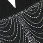 New Sexy Diamonds Halter Black Party Bodycon Midi Dress Women Sleeveless Backless Front Split Birthday Night Prom Club Vestidos