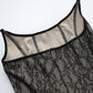 Talenza Black Lace Strapless Dress Women's Sexy Sleeveless Pleated A-Line High Waist Dress Backless Off Shoulder Y2k Party Dress