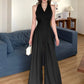 Fashion Elegant Women's Maxi Jumpsuits Style Formal Casual Hatler Bandage Bow Backless Long Pants Party Mujer Loose Rompers Lady