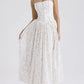 Corset Detail Spaghetti Strap Knotted Long Dress Women Frenchy Flowy Dress White Women Dress Dress Summer Beach Female