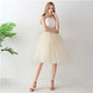 5 Layers 65cm Black Pleated Skirt Sexy Midi Tulle Skirt High Waist Full Lining Adult Tutu Korean Style Women Jupe Femme Faldas