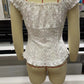 2024 New White Lace Tied Square Neck Summer T-shirts Chic Elegant Short Sleeve Tee Cotton Y2K Street Casual Bow Tie-up Top Women