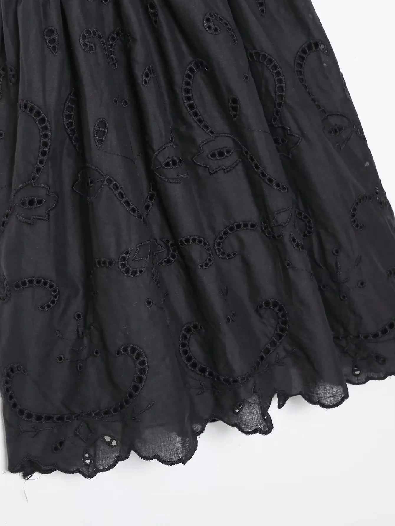 XNWMNZ 2024 Women Fashion Hollow out Embroidery Dress Vacation V-Neck Thin Strap Open Back Female Chic Mini Dresses
