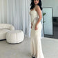 Minigmingxi 2024 New in Summer 2 Piece Dress Set Elegant and Beautiful Dresses Set Beige Long Matching Set Sexy Mermaid Skirt