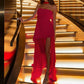 Casual Mesh Patchwork Women's Long Dress Fashion Strapless Split Banquet Dress 2025 Spring Summer Elegant Solid Holiday Dresses