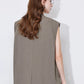 TOYOUTH Women Blazer 2025 Spring New Old Money Style Back Split Mid Length Sleeveless Elegant OL Workwear Jacket