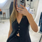 Wolfeel Cotton linen Chic Casual Vest Shorts Set Women's Fashion Commuter Sleeveless Tank Top Loose Shorts Suits Summer New