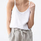 Pure Color Cotton Linen Sleeveless V-Neck Women's Tank Top Loose Fit Simple Style Outerwear Casual Comfortable Vest