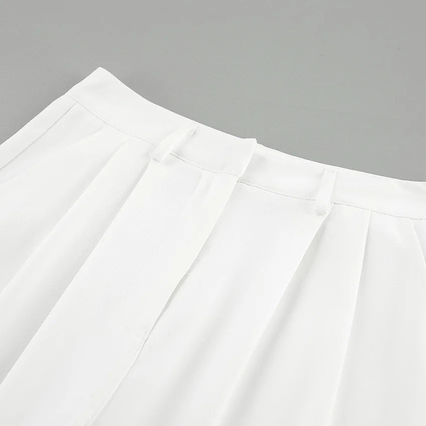 Light Luxury White Women Wide Leg Pants Spring and Autumn Temperament Versatile Commuting Leisure High Waist Straight Leg Pants