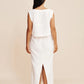 Bornladies Cotton Linen Vest Half Skirt 2-Piece Set  Women's Summer New INS Chic Short Vest Casual Set Split Long Skirt Suits