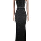 Znaiml Black Off Shoulder Sleeveless Luxury Rhinestones Bodycon Back Split Dresses Womens Clothing Slim Birthday Evening Vestido