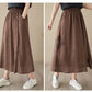 High Waist Casual Embroidery Skirts Women New Arrival 2024 Summer Vintage Style Solid Cotton Linen Female A-line Long Skirt