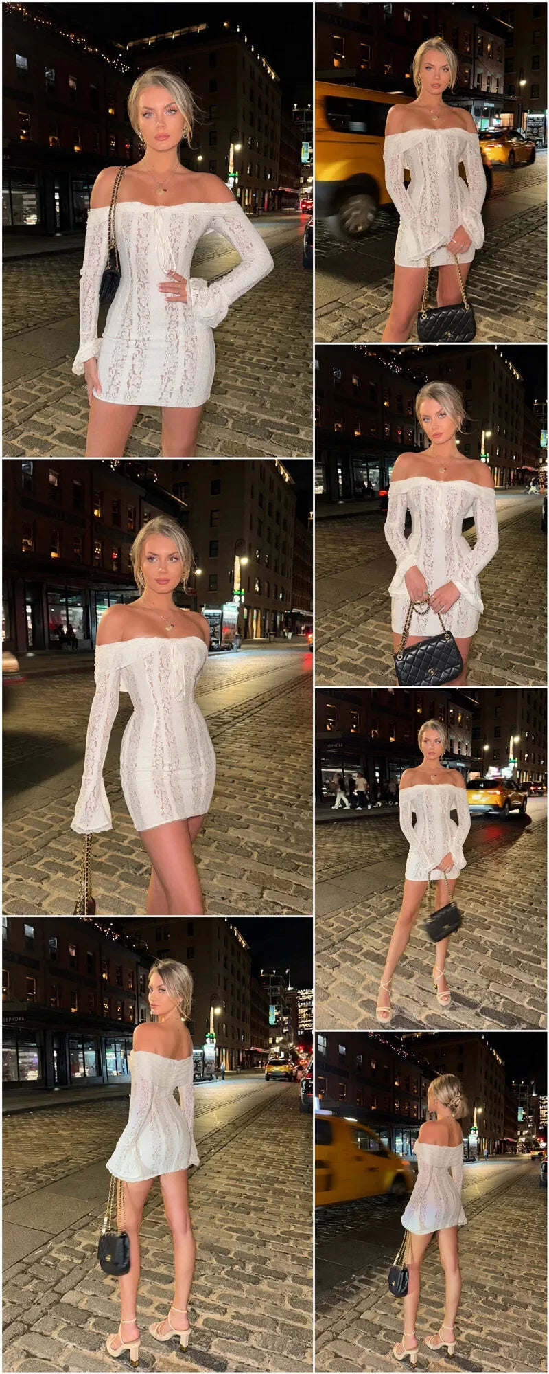 Oligai Winter Lace Long Sleeve Evening Party Dresses Women 2025 Black Sexy Elegant Maxi Dress Fashion Long Wedding Guest Dress