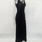 Trendix Knit Backless Dress For Women V Neck Slim Sleeveless Suspender Maxi Dress Vacation Sexy Beach Knitted Elegant Long Dress