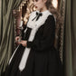 Contract Color Lolita Dress for Women Gothic Style Dark Girl Japanese Retro Op Dress Autumn and Winter Long Sleeve Black Dress