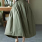 Max LuLu Japan Style Summer Streetwear Fashion Women Khaki A-Line Skirts Ladies Elastic Casual Long Skirt Girls Vintage Clothes