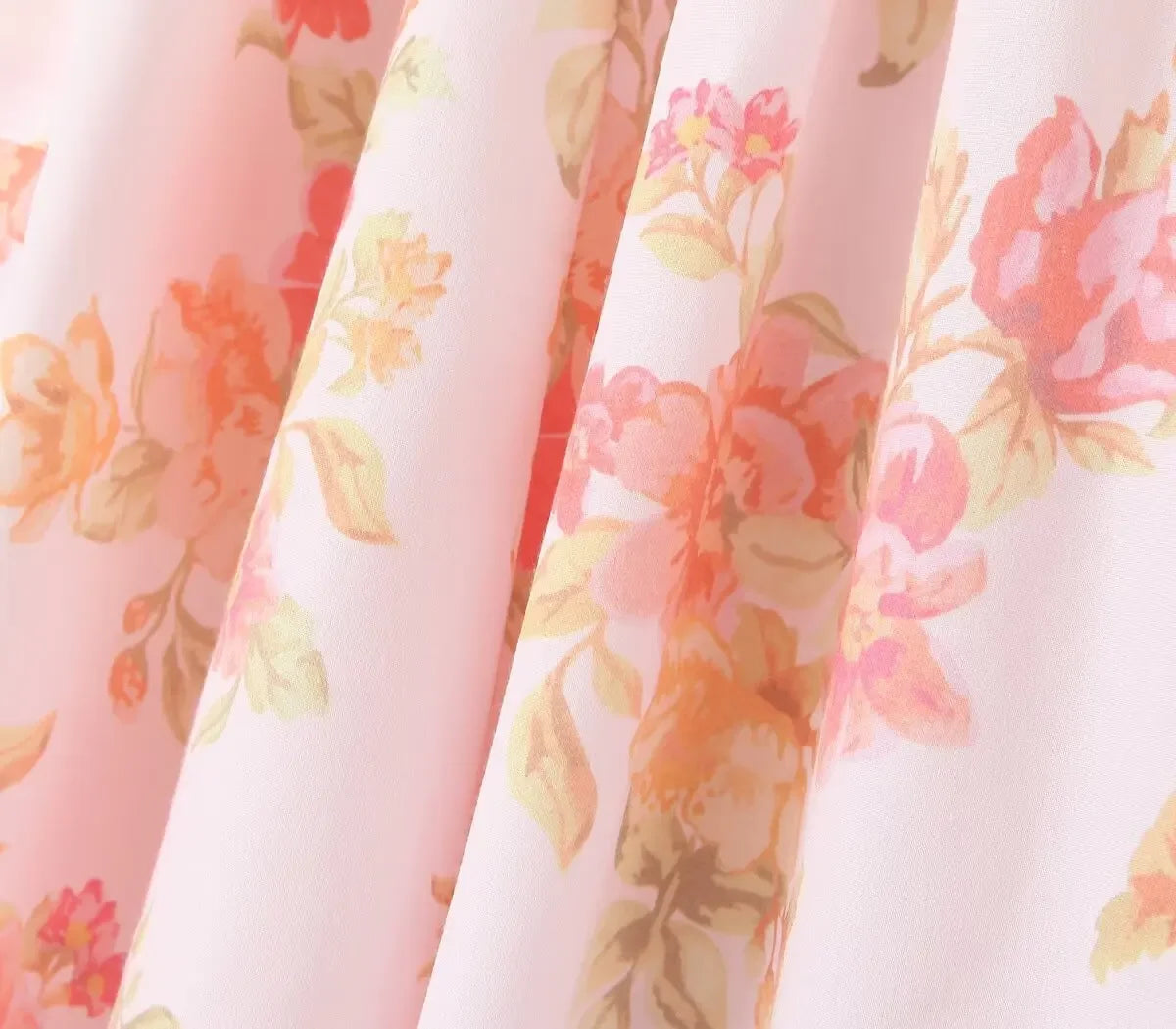 SAW Independent Station Pure Desire Square Collar Dress with Pocket Pink Print Ribbon Corduroy Sleeveless Women's Dress
