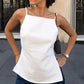 TRAF Women Top 2024 Lace Up Backless Camisole Top Women Cheap clothes Sexy Fashion Tanks & Camis Crop top Women White Black top